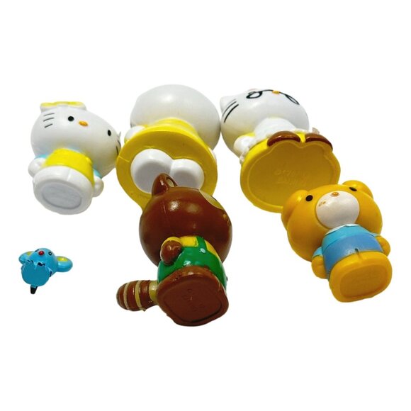 Sanrio Hello Kitty PVC Mini Figures Lot 6 Joey Mama Grand Mother Racoon Bear - Picture 3 of 10